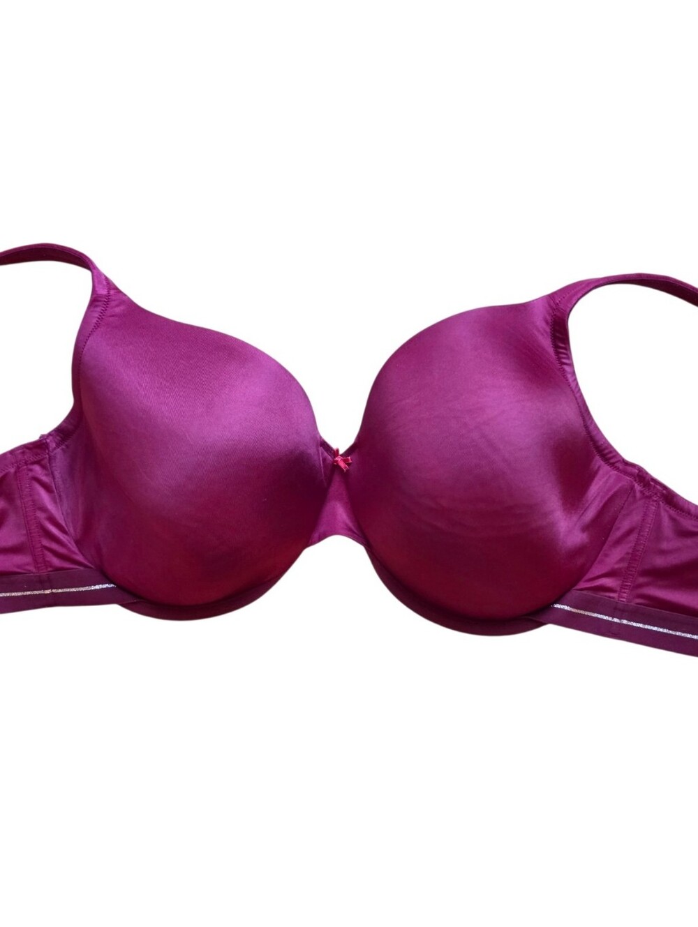Cacique Lightly Lined Full Coverage Bra 46DD Burgundy T-Shirt Smooth